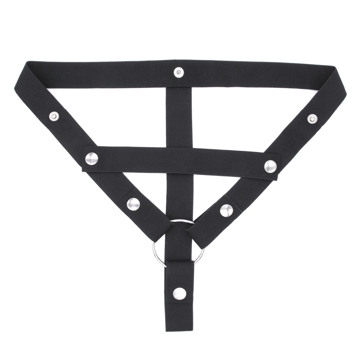 Image of CB lock assist strap single thong three-way chastity lock fixing strap cross-border GAY sex toys ring panties big - toys